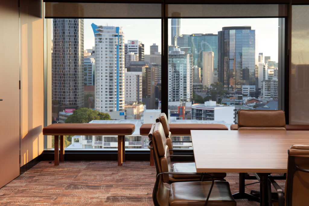 meeting room with city view