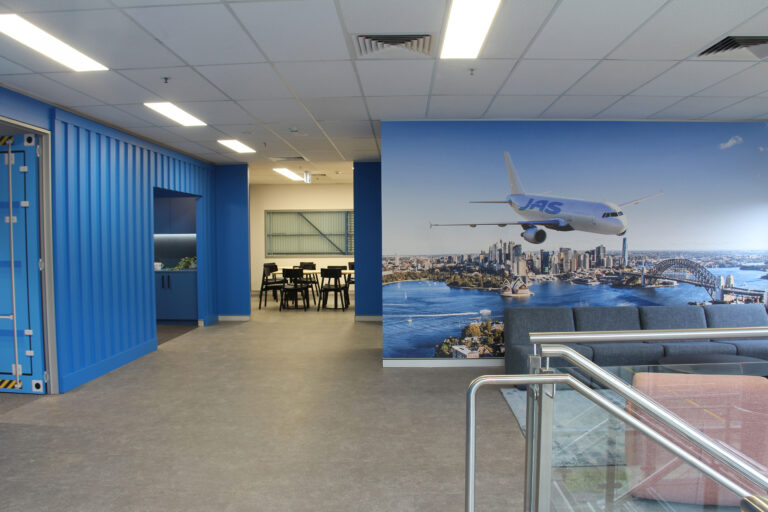 Office space with custom graphics