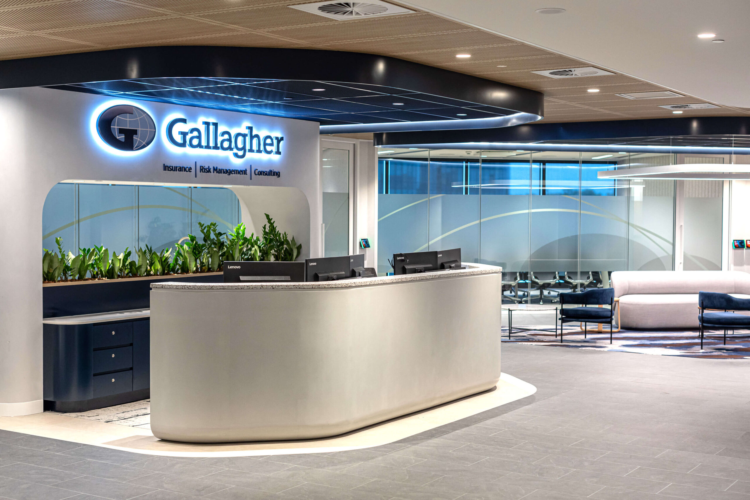 Gallagher front reception