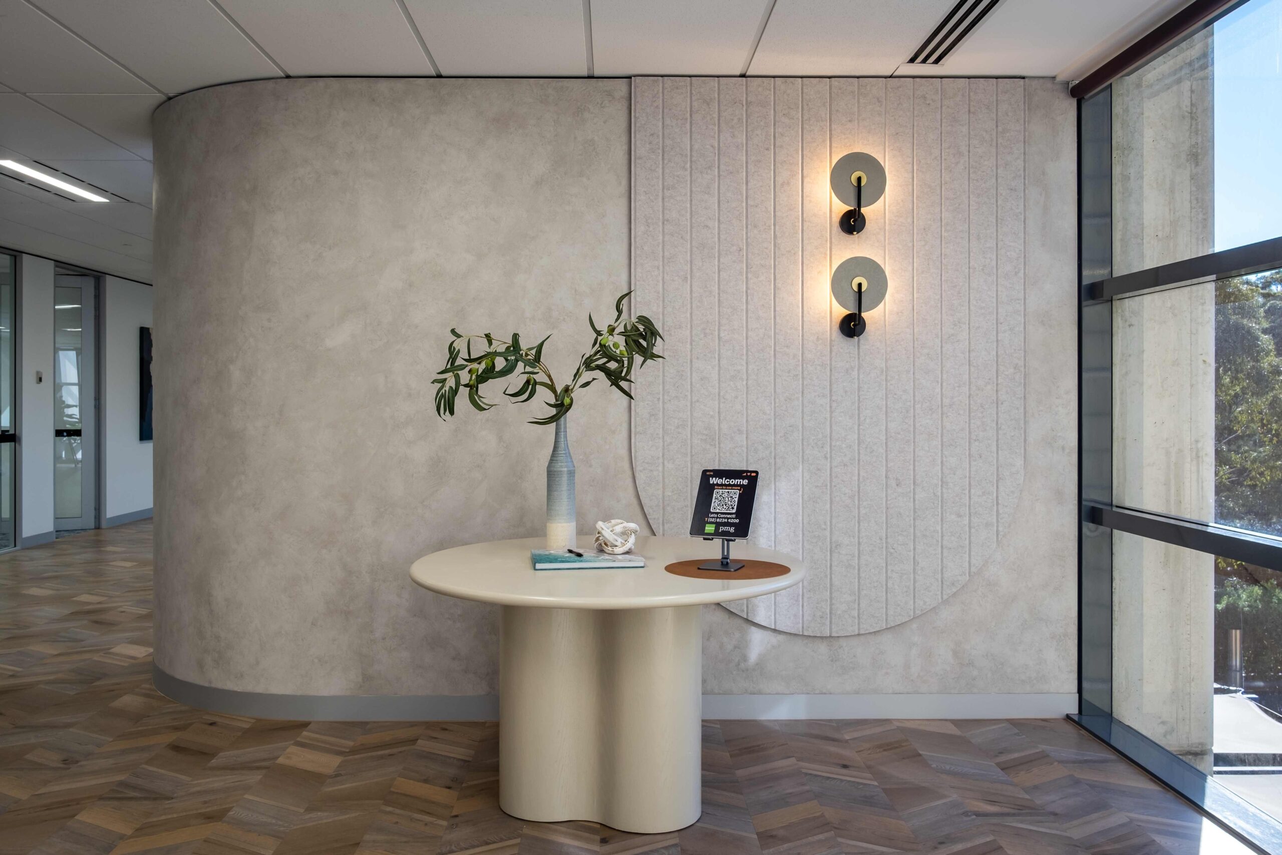 Elegant minimal waiting area