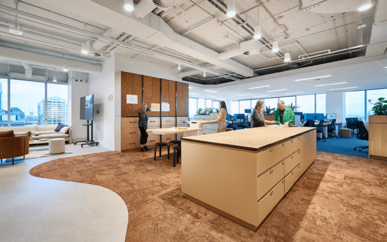 Material flat-lay space