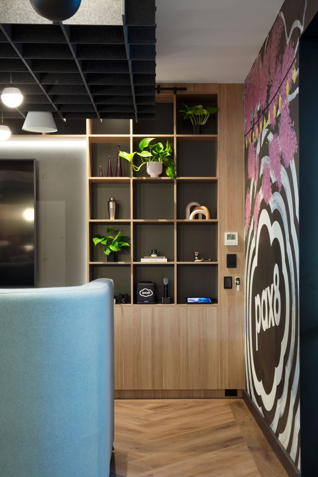 Pax8 entrance and shelving
