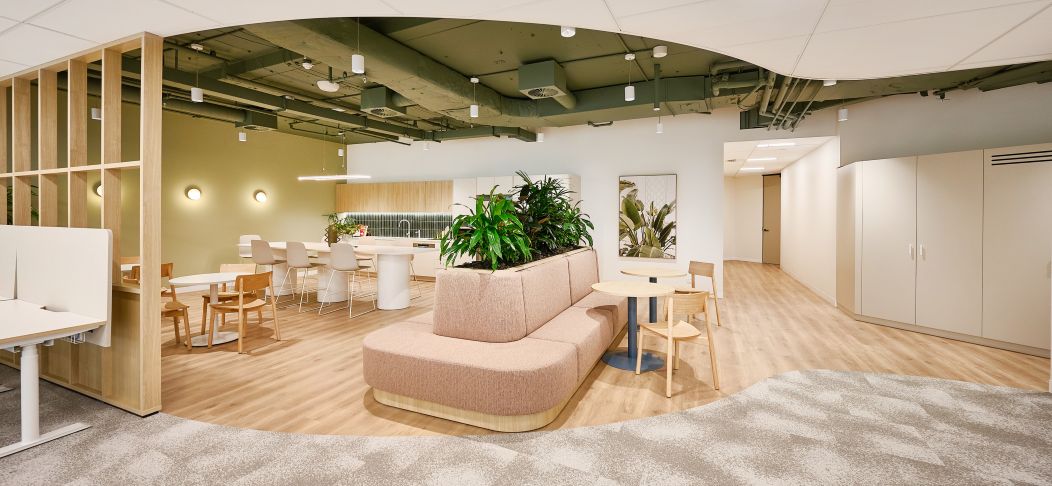biophilia feature in breakout space